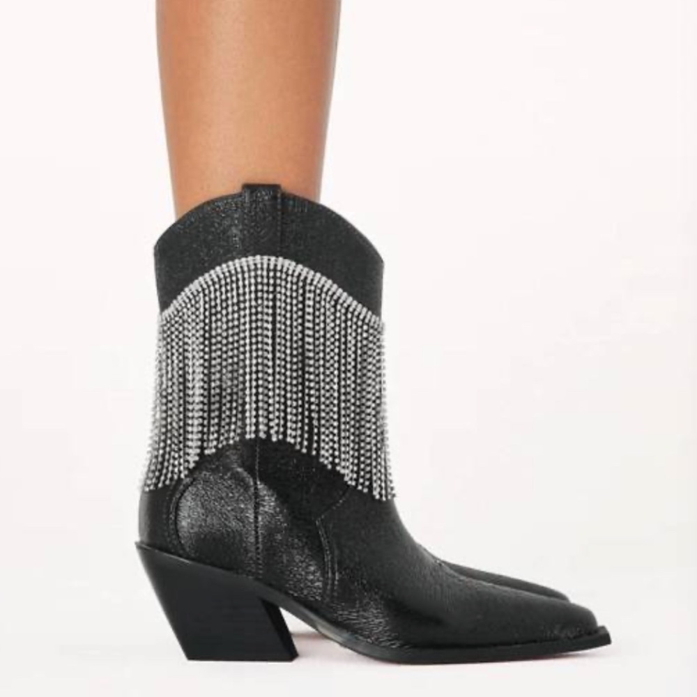 NEW BILLINI women's elton boots in black crinkle diamante - Picture 3 of 7